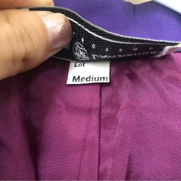 MAGGIE Lawrence Purple Blazer Size Medium - Picture 4 of 5